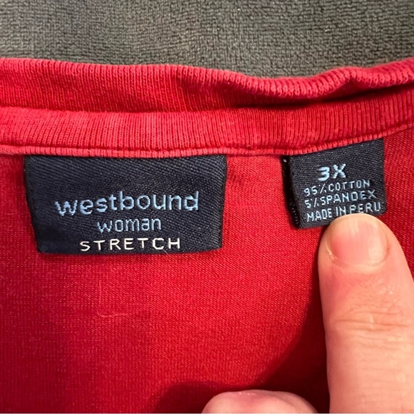 Westbound Red and Blue/Gray Long Sleeve Tees - set of 2 - Picture 3 of 6